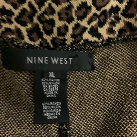 NINE WEST leopard print cardigan jackets - Picture 5 of 6
